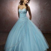 Light blue wedding dress Photo - 1