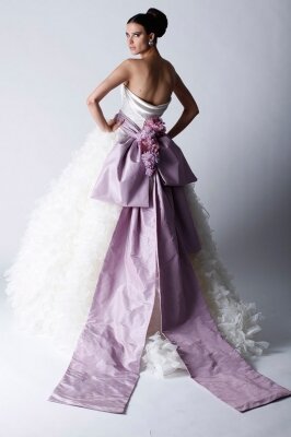 Purple and white wedding dresses Photo - 14