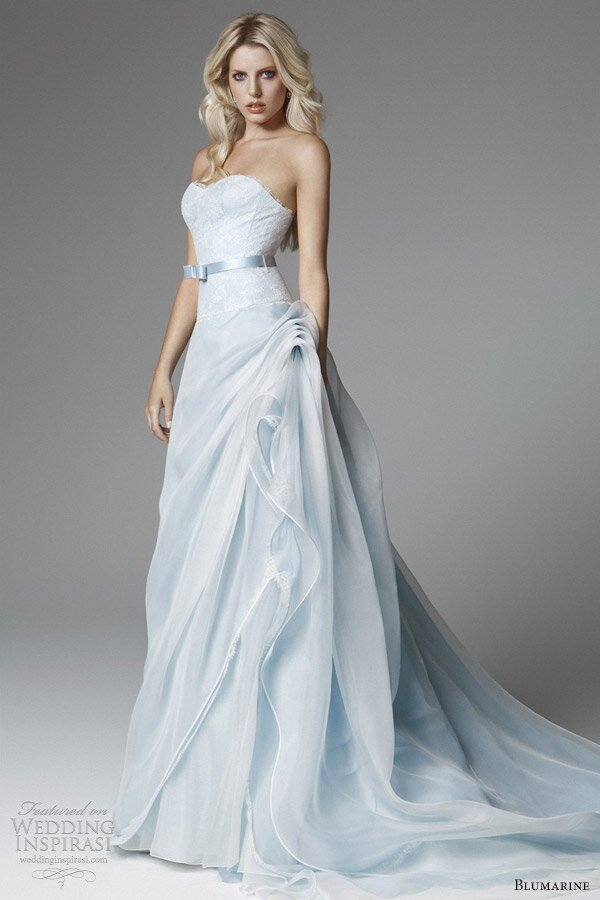 A blue wedding dresses Photo - 3