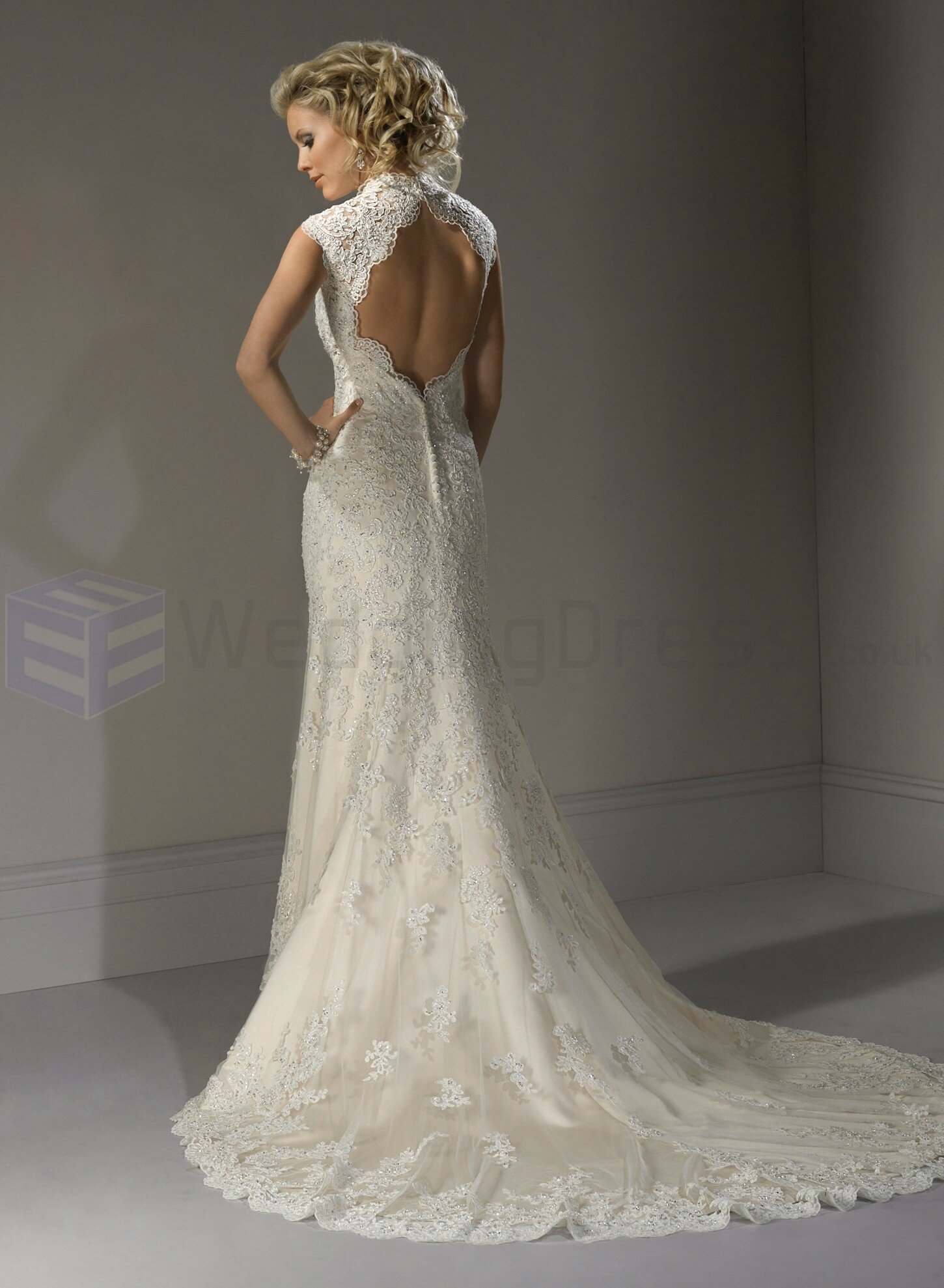 A line sweetheart lace wedding dresses Photo - 2