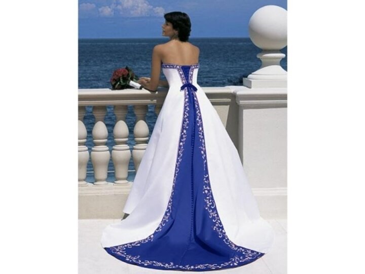 Alfred angelo blue wedding dresses Photo - 1