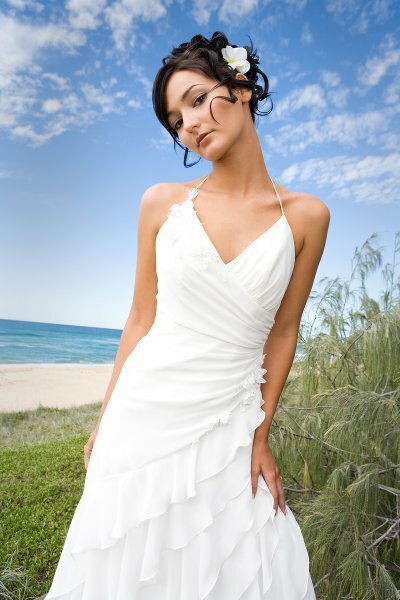 Casual short beach wedding dresses Photo - 1