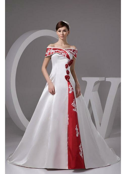Red n white wedding dresses Photo - 8