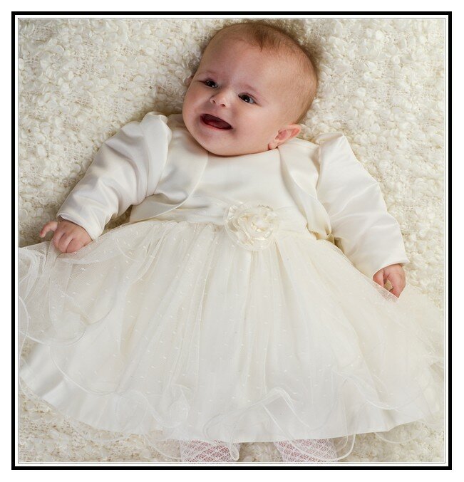 newborn baby wedding dress