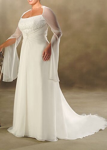 Wedding dresses plus size with sleeves Photo - 2