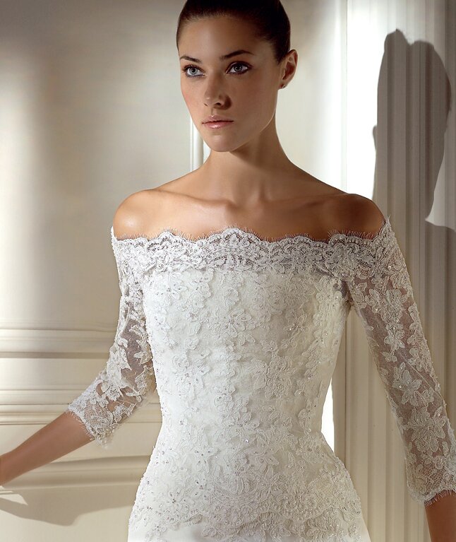 Wedding dresses plus size with sleeves Photo - 6