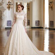Wedding dresses with lace and sleeves Photo - 1