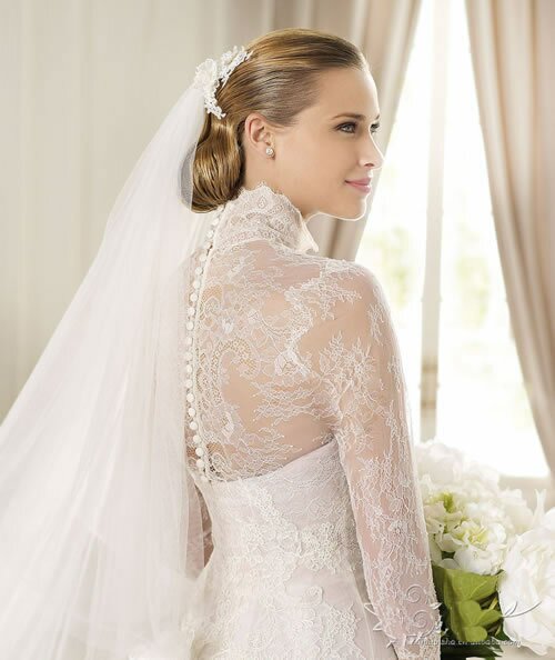 Wedding dresses with lace straps Photo - 7