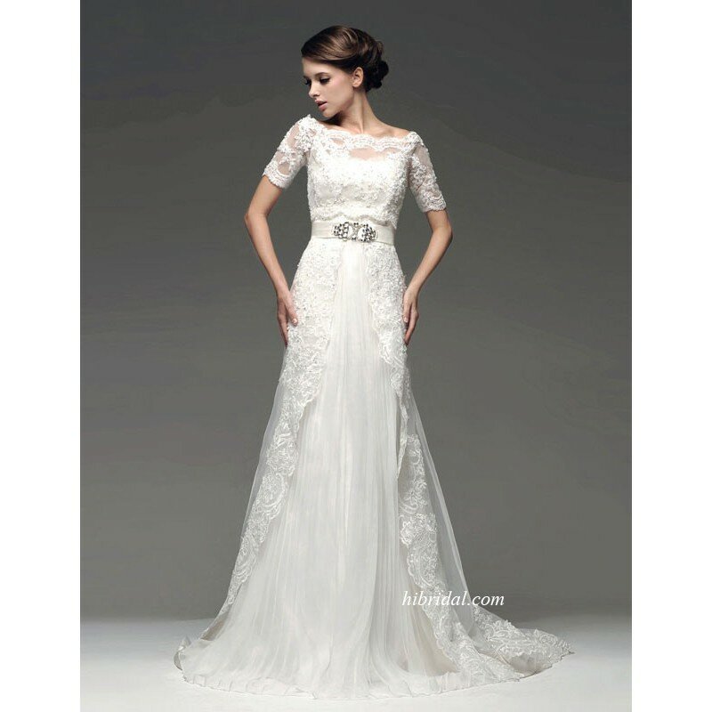 Wedding dresses with lace top Photo - 4