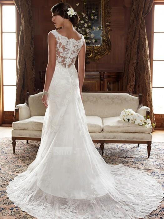 Wedding dresses with lace top Photo - 5