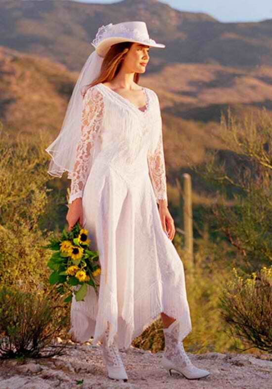 Western wedding dresses with boots Photo - 1