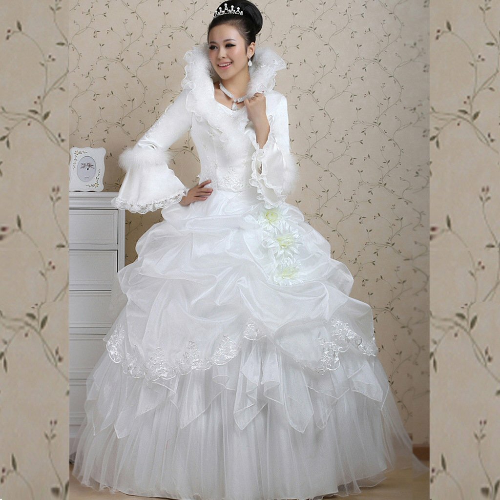 Winter wedding dresses with sleeves Photo - 6