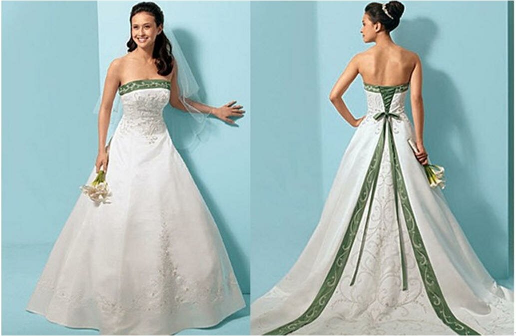 Green wedding dress Photo - 12