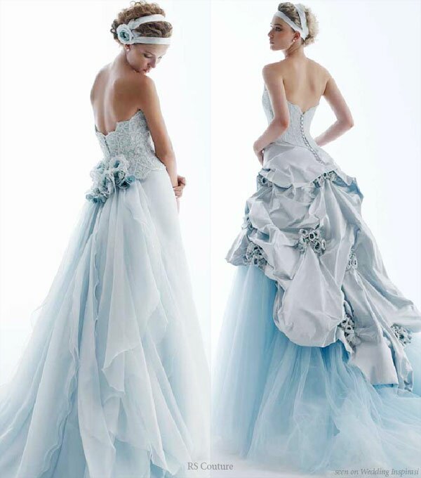 A blue wedding dresses Photo - 1