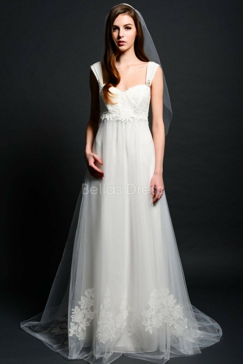 A line empire waist wedding dresses Photo - 6