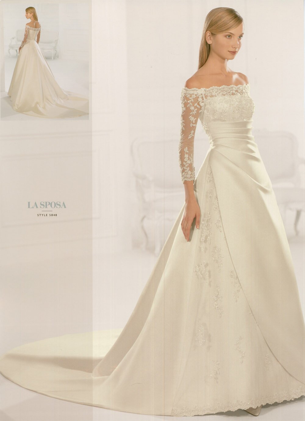 A line wedding dresses with sleeves Photo - 5