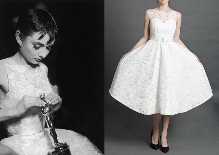 Audrey Hepburn inspired wedding dresses Photo - 4