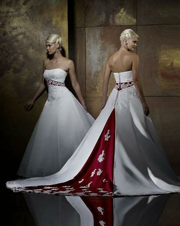 Beautiful red wedding dresses Photo - 3