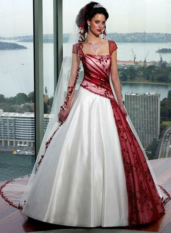 Beautiful red wedding dresses Photo - 4