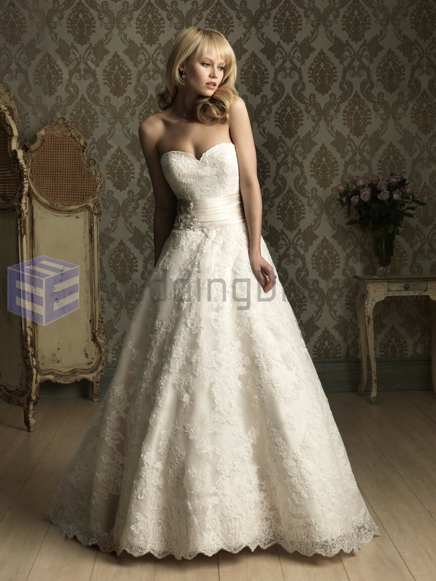 Lace sweetheart neckline wedding dresses Photo - 3
