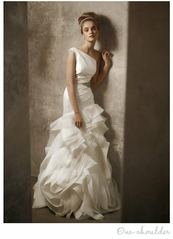 Vera Wang one shoulder wedding dresses Photo - 1