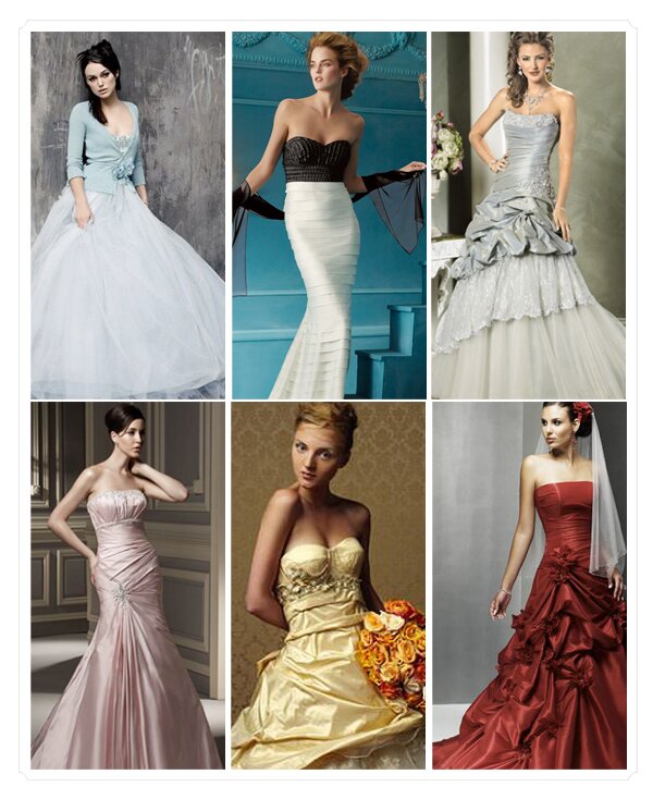 Wedding dresses with color in them Photo - 2