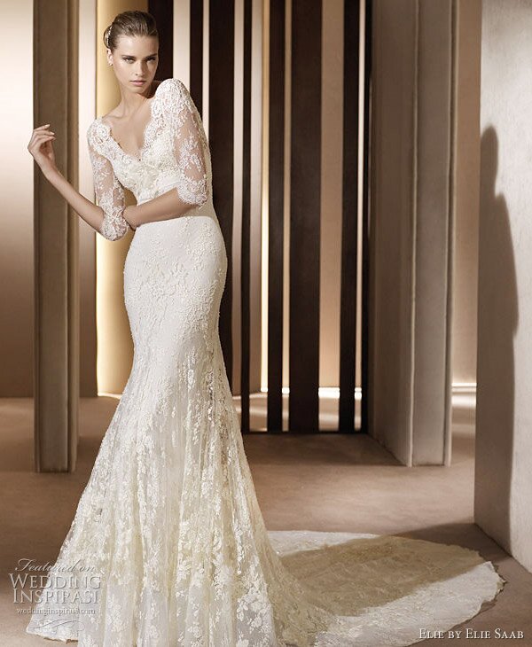 Wedding dresses with lace straps Photo - 1