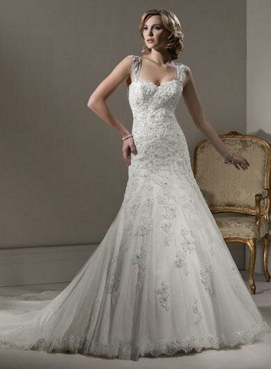 Wedding dresses with lace top Photo - 1