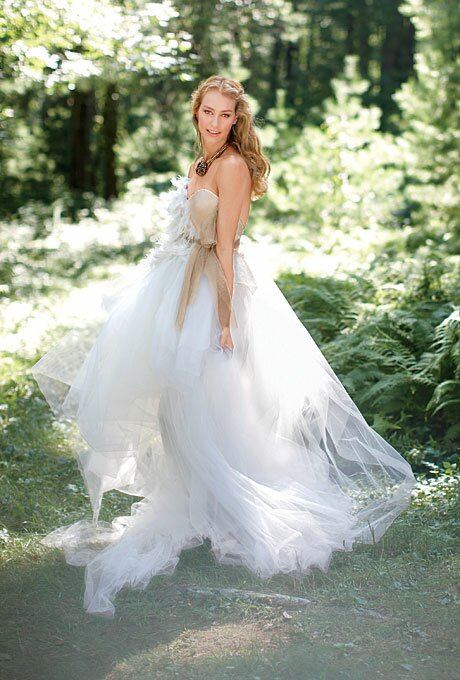 Wedding dresses with tulle skirt Photo - 4