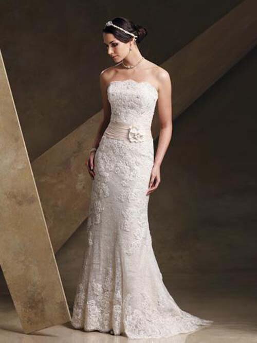 Wedding lace dresses with sleeves Photo - 9