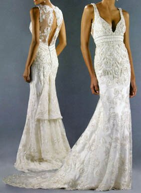 Wedding lace dresses with sleeves Photo - 4