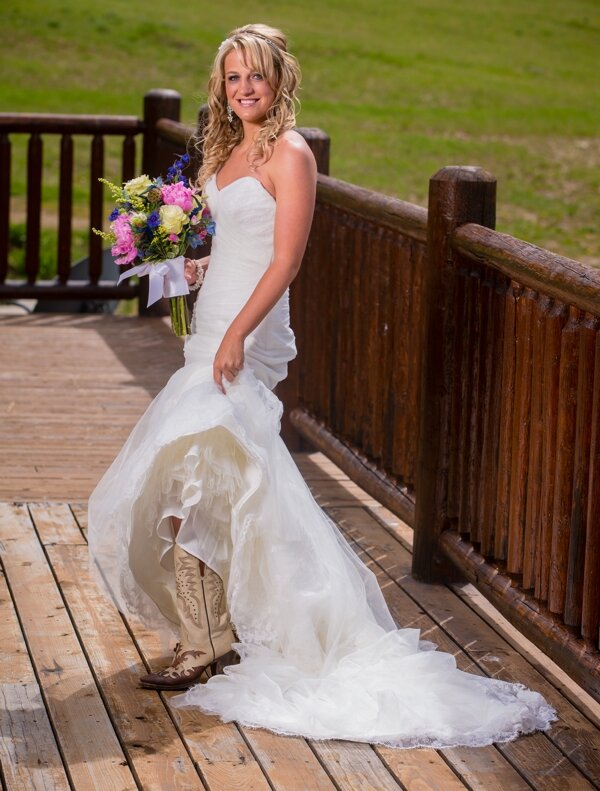 Western wedding dresses with boots Photo - 1