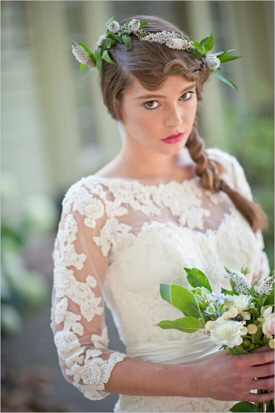 Wedding dress with long sleeve Photo - 6