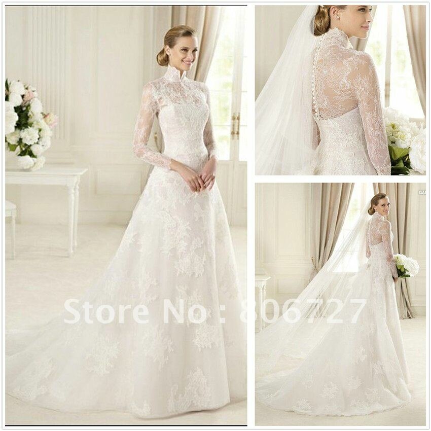 Wedding dresses with lace long sleeves Photo - 1